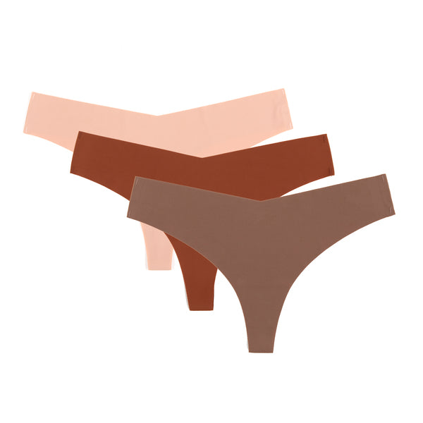 SEAMLESS G-STRING PACK OF 3 - CHAI