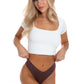 SEAMLESS G-STRING PACK OF 3 - CHOCOLATE
