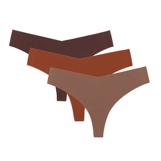 SEAMLESS G-STRING PACK OF 3 - MOCHA
